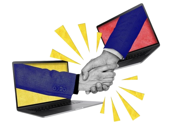 download premium png of png online networking handshake business deal remixed media by tang abo removebg preview